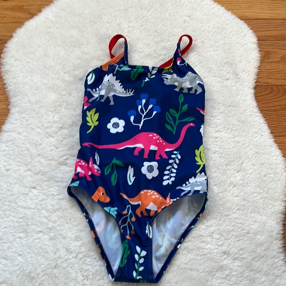 One-piece Girls Dinosaur Swimsuit Sz M